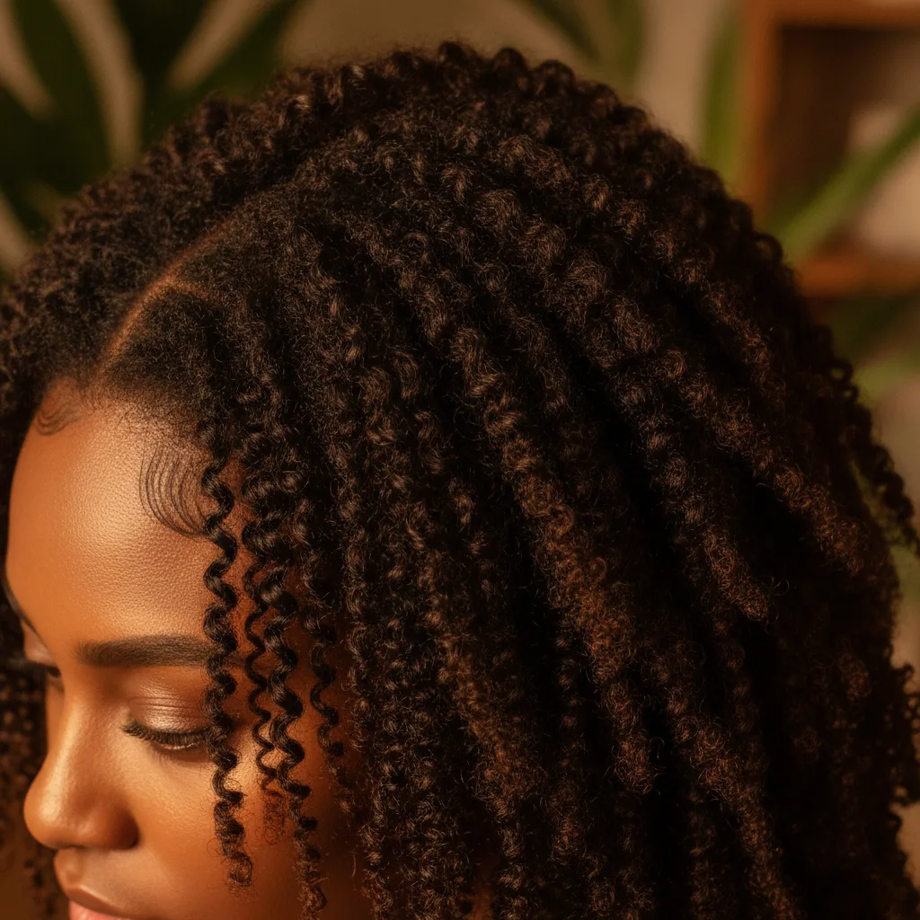 After: full, thriving natural hair