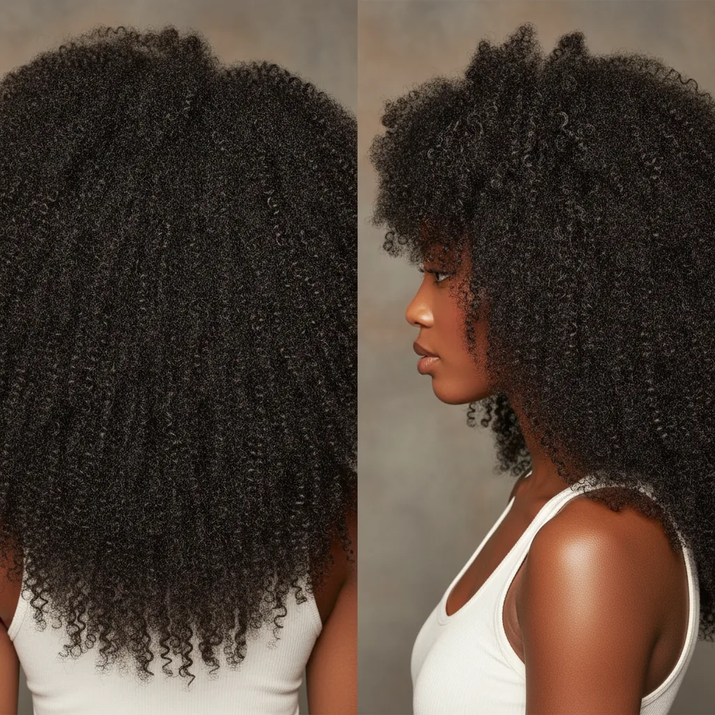 After: shiny, thick natural coils